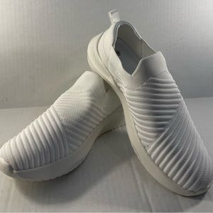 Akk Womens White Mesh Slip on Sneakers, Size EU42/US10.5